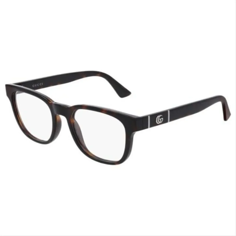 Gucci Rectangular Women's EyeGlasses Havana Frame GG0764O 002